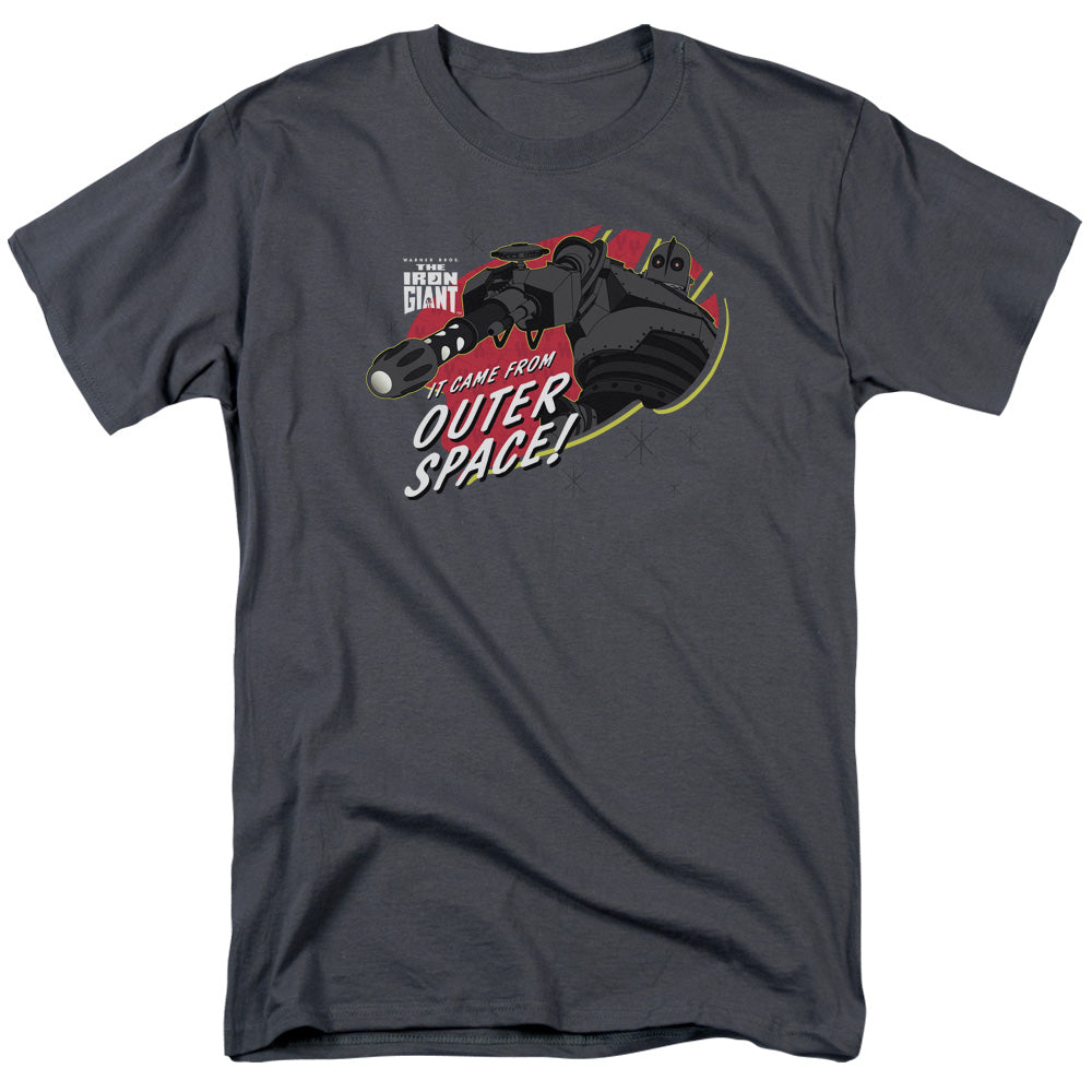 Iron Giant - Outer Space - Short Sleeve Adult 18/1 - Charcoal T-shirt