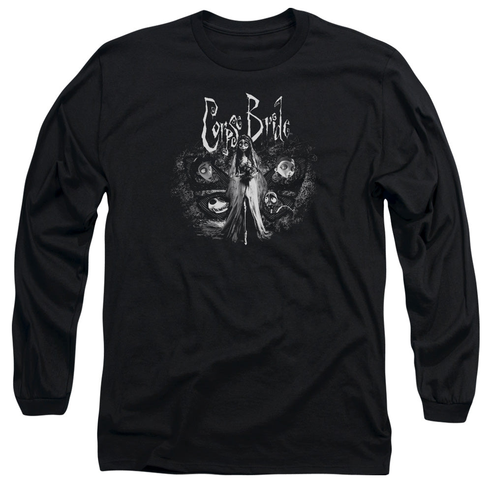 Corpse Bride - Bride To Be - Long Sleeve Adult 18/1 - Black T-shirt