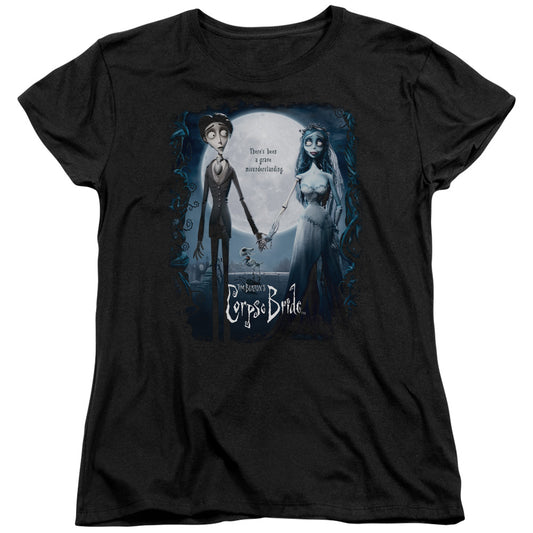 Corpse Bride - Poster - Short Sleeve Womens Tee - Black T-shirt