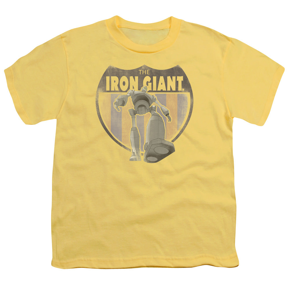 Iron Giant - Patch - Short Sleeve Youth 18/1 - Banana T-shirt
