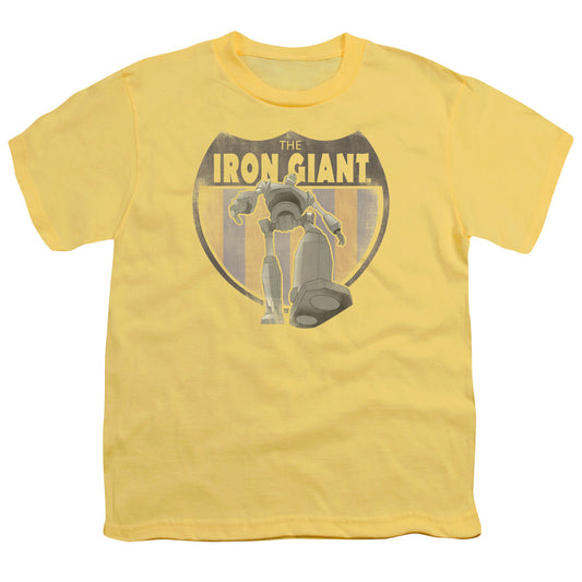 Iron Giant - Patch - Short Sleeve Youth 18/1 - Banana T-shirt