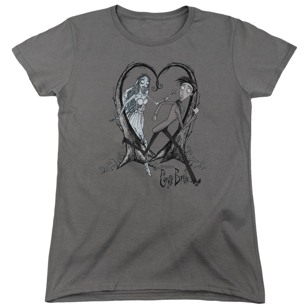 Corpse Bride - Runaway Groom - Short Sleeve Womens Tee - Charcoal T-shirt