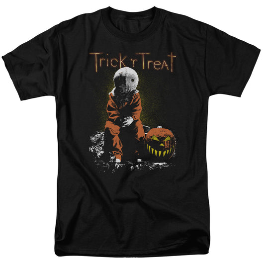 Trick R Treat - Sitting Sam - Short Sleeve Adult 18/1 - Black T-shirt