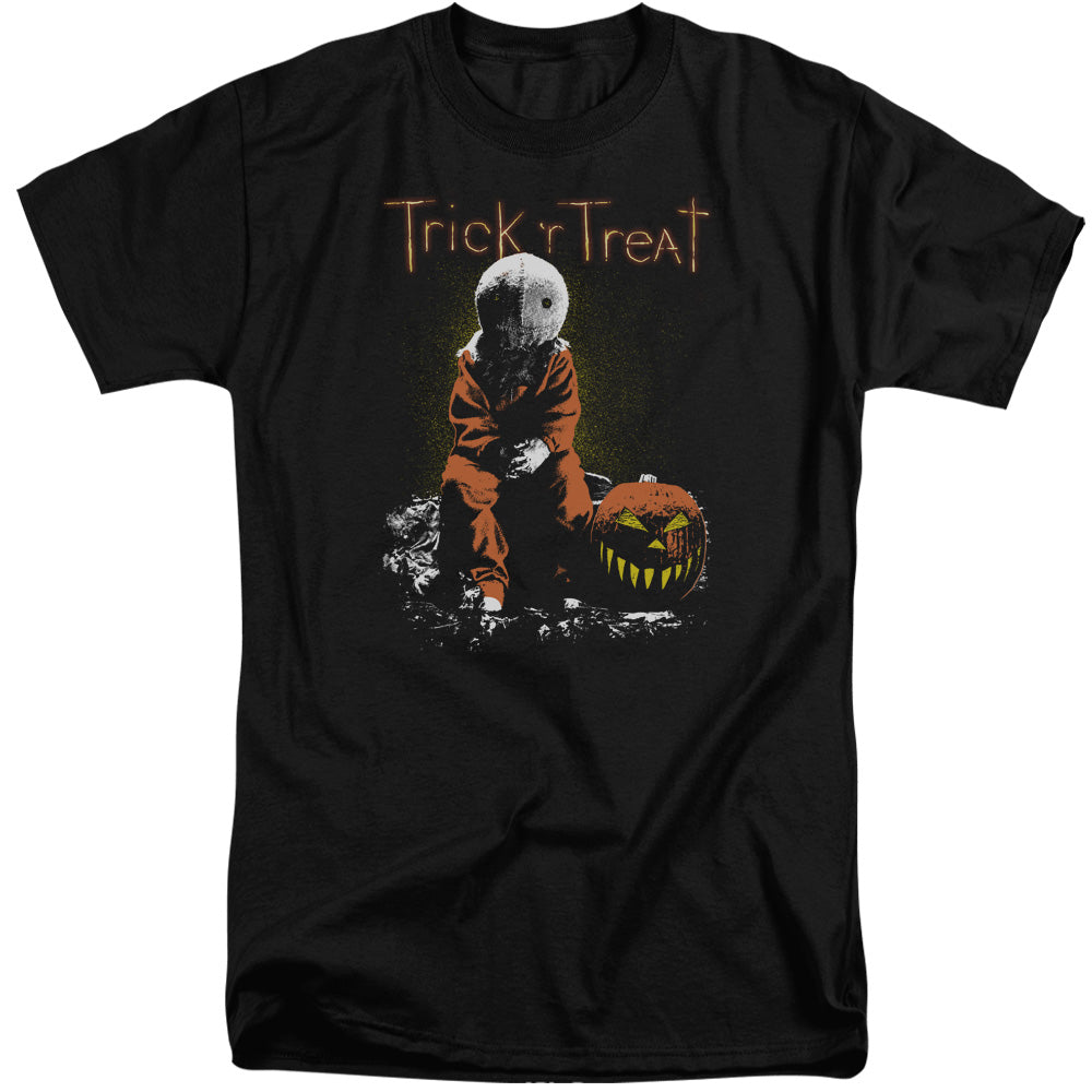 Trick R Treat - Sitting Sam - Short Sleeve Adult Tall - Black T-shirt