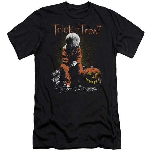 Trick R Treat - Sitting Sam - Short Sleeve Adult 30/1 - Black T-shirt