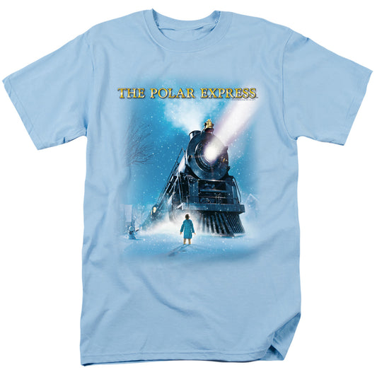 Polar Express - Big Train - Short Sleeve Adult 18/1 - Light Blue T-shirt