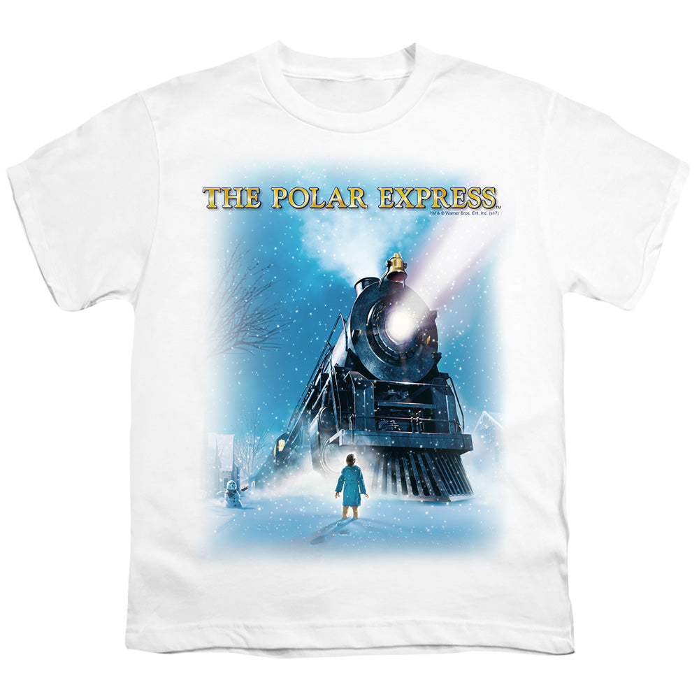 Polar Express - Big Train - Short Sleeve Youth 18/1 - Light Blue T-shirt