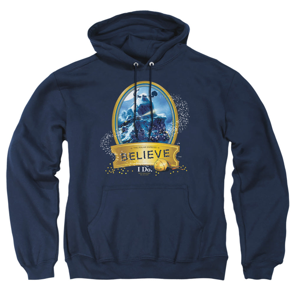 Polar Express - True Believer - Adult Pull-over Hoodie - Navy
