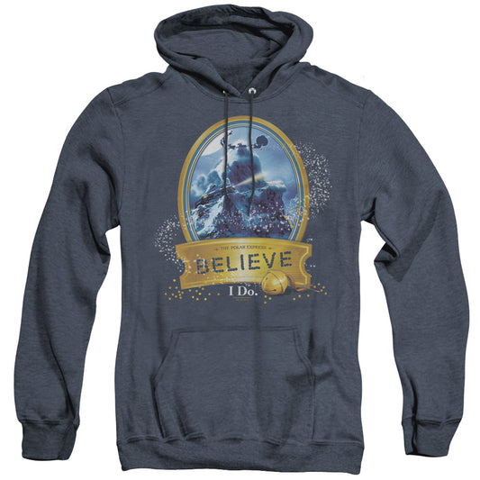 Polar Express - True Believer - Adult Heather Hoodie - Navy