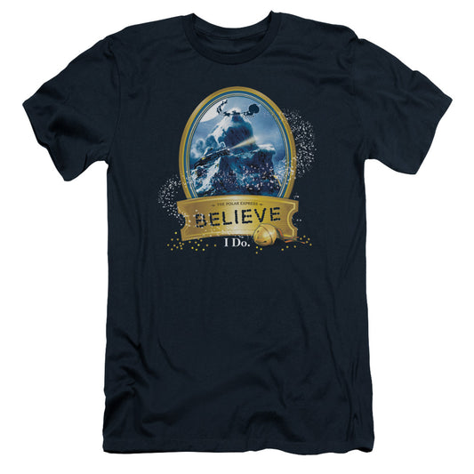 Polar Express - True Believer - Short Sleeve Adult 30/1 - Navy T-shirt