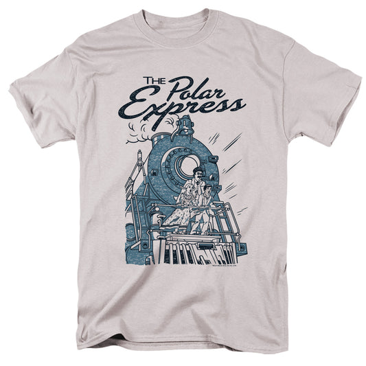 Polar Express - Rail Riders - Short Sleeve Adult 18/1 - Silver T-shirt