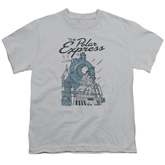 Polar Express - Rail Riders - Short Sleeve Youth 18/1 - Silver T-shirt