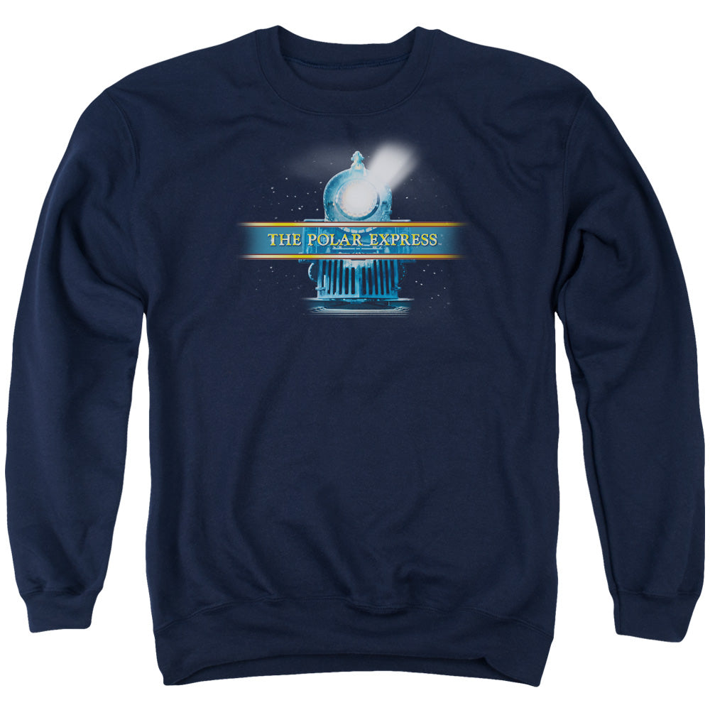 Polar Express - Train Logo - Adult Crewneck Sweatshirt - Navy