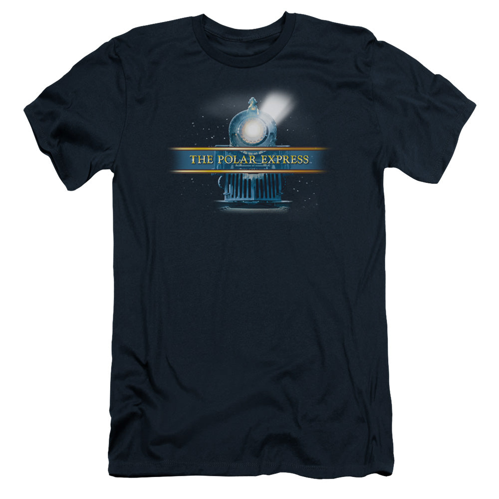 Polar Express - Train Logo - Short Sleeve Adult 30/1 - Navy T-shirt