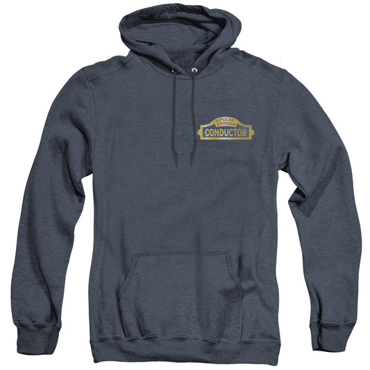 Polar Express - Conductor - Adult Heather Hoodie - Navy
