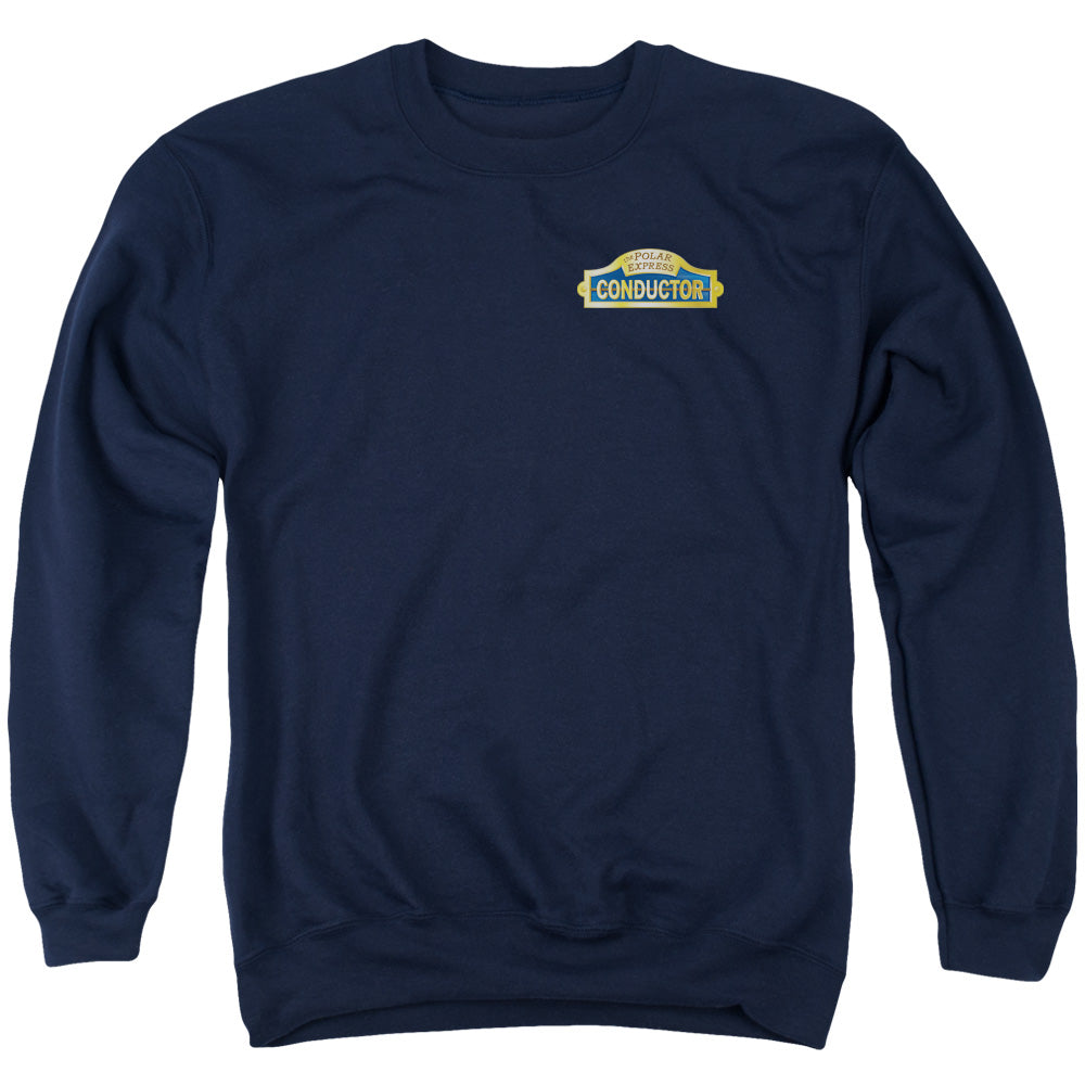Polar Express - Conductor - Adult Crewneck Sweatshirt - Navy