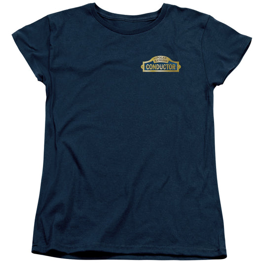 Polar Express - Conductor - Short Sleeve Womens Tee - Navy T-shirt