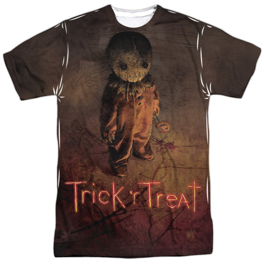 Trick R Treat - Trick Poster -  Short Sleeve Adult 100% Poly Crew - White T-shirt