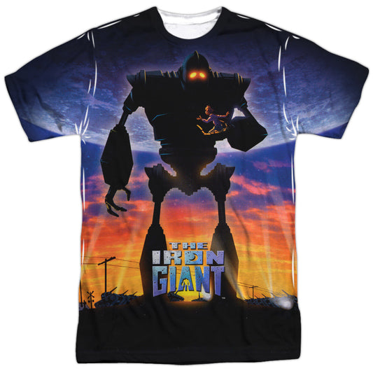 Iron Giant - Giant Poster -  Short Sleeve Adult 100% Poly Crew - White T-shirt