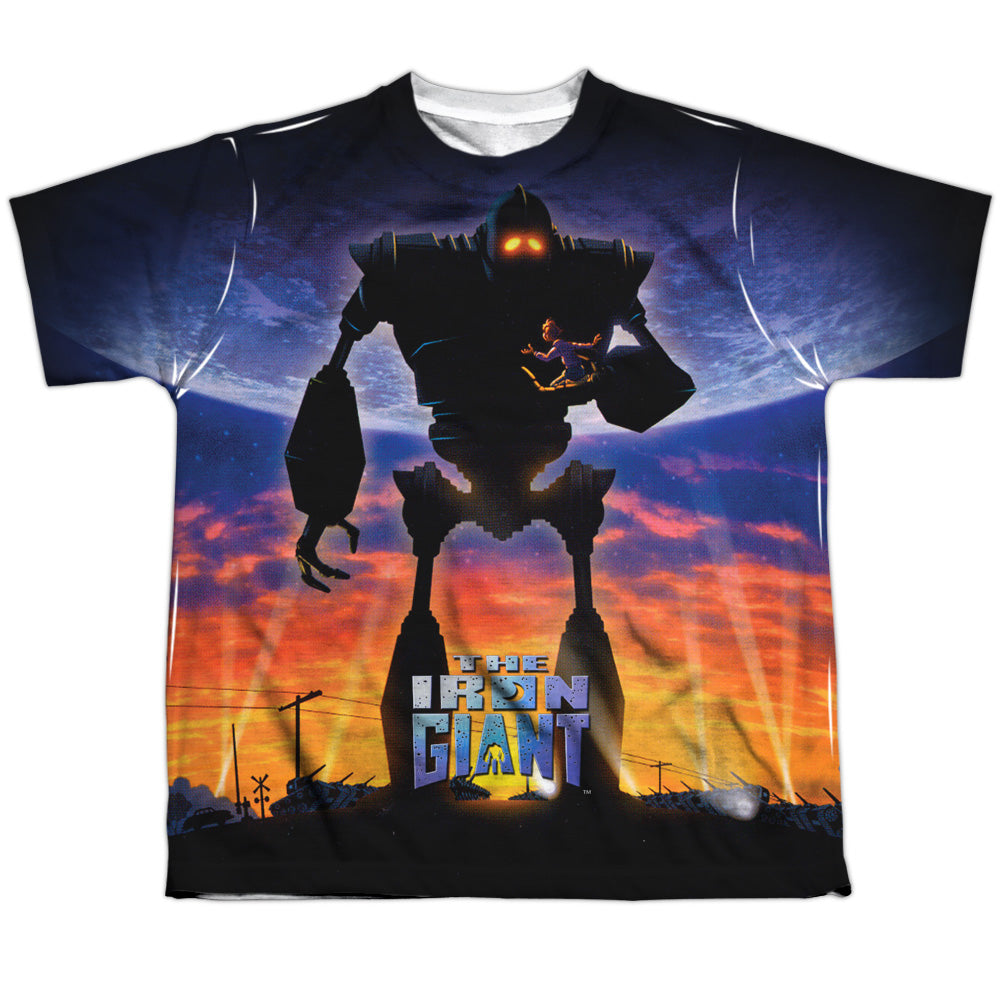 Iron Giant - Giant Poster - Short Sleeve Youth Poly Crew - White T-shirt