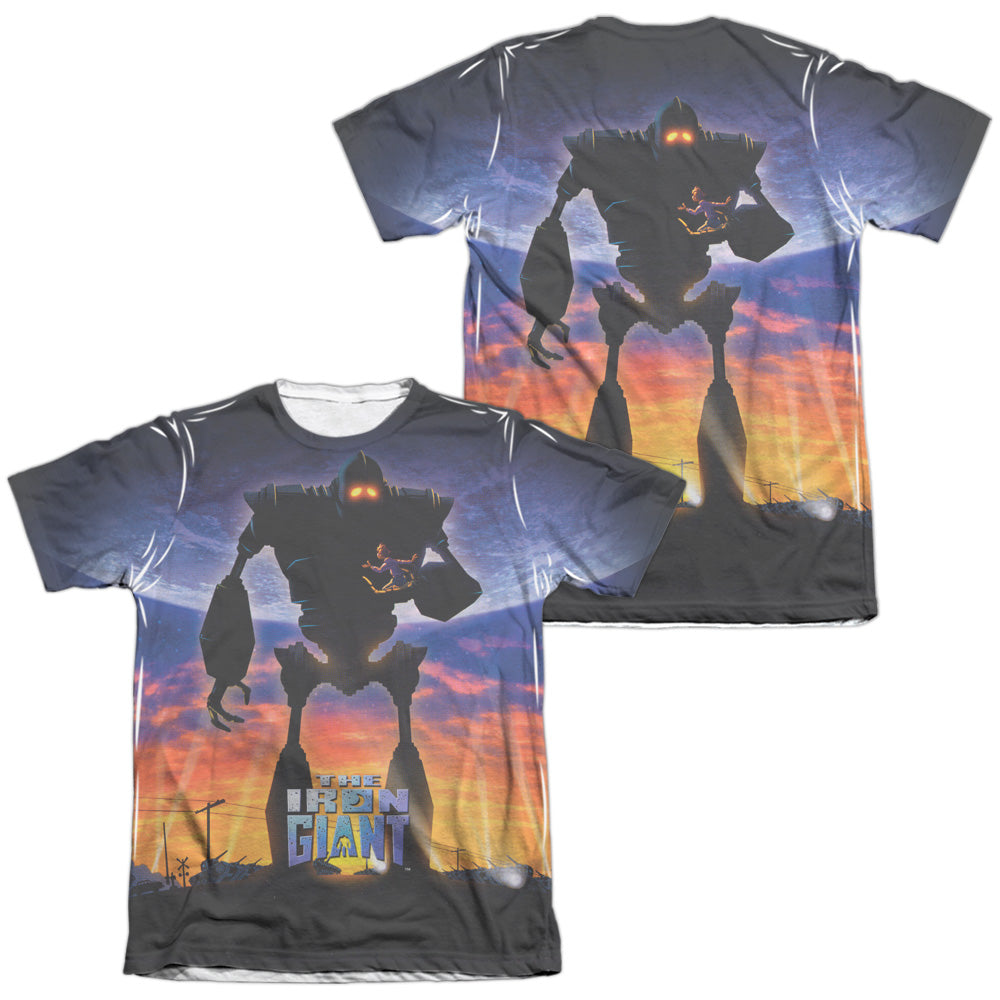 Iron Giant - Giant Poster (Front/back Print) - Adult 65/35 Poly/cotton Short Sleeve Tee - White T-shirt