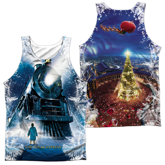 Polar Express - Journey (Front/back Print) - Adult 100% Poly Tank Top - White