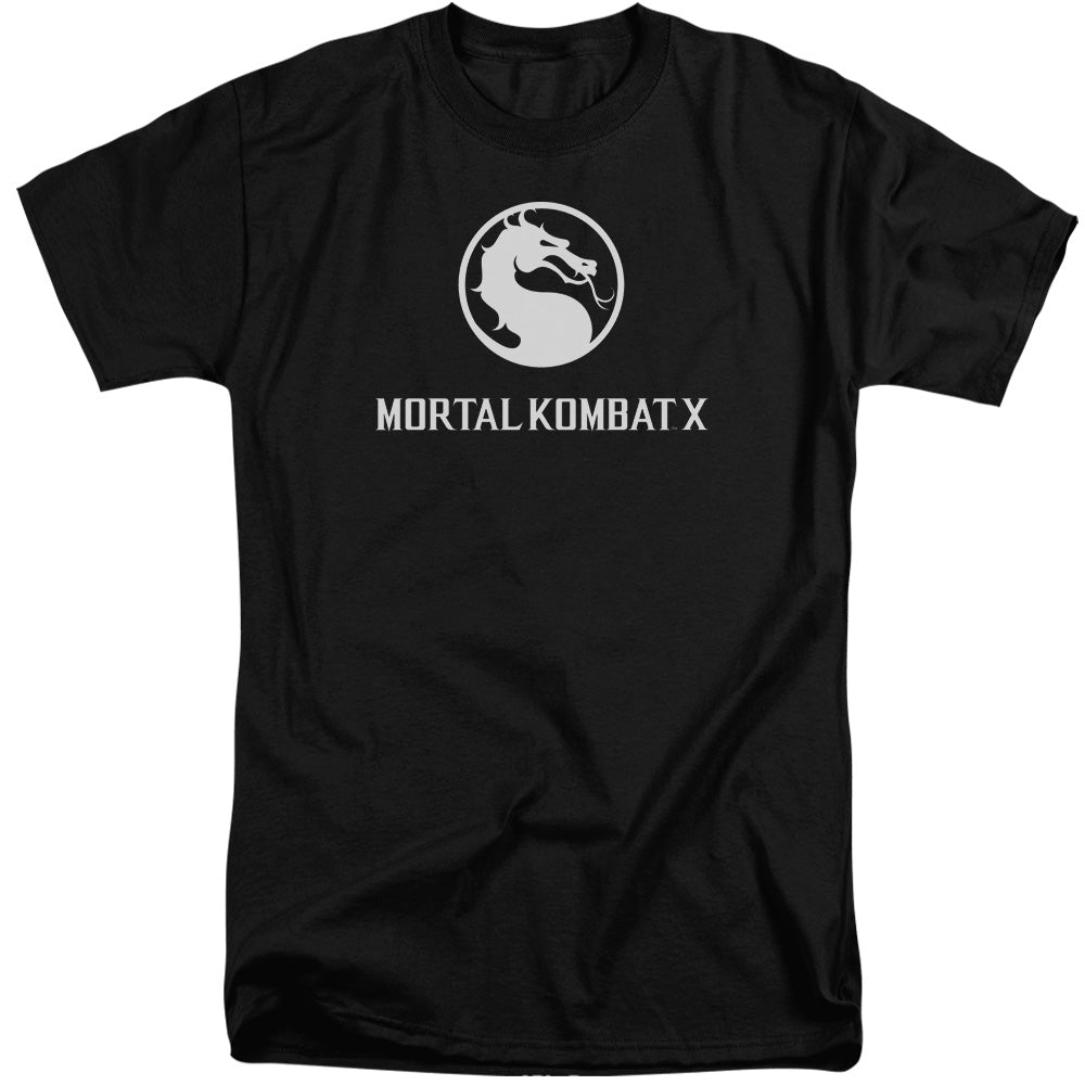 Mortal Kombat X - Dragon Logo - Short Sleeve Adult Tall - Black T-shirt