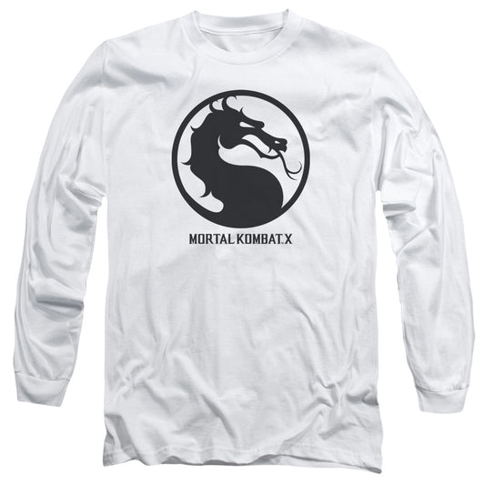 Mortal Kombat X - Seal - Long Sleeve Adult 18/1 - White T-shirt