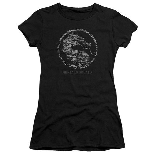 Mortal Kombat X - Stone Seal - Short Sleeve Junior Sheer - Black T-shirt