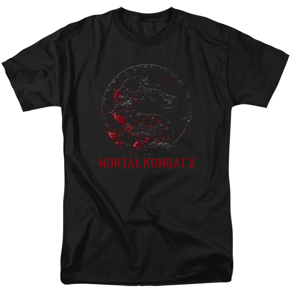 Mortal Kombat X - Bloody Seal - Short Sleeve Adult 18/1 - Black T-shirt