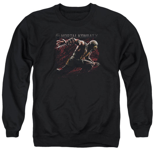 Mortal Kombat X - Scorpion Lunge - Adult Crewneck Sweatshirt - Black