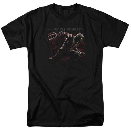 Mortal Kombat X - Scorpion Lunge - Short Sleeve Adult 18/1 - Black T-shirt