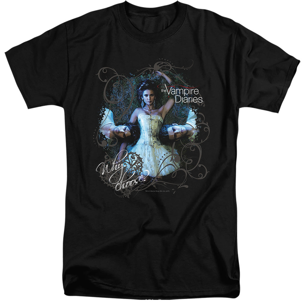 Vampire Diaries - Why Choose - Short Sleeve Adult Tall - Black T-shirt