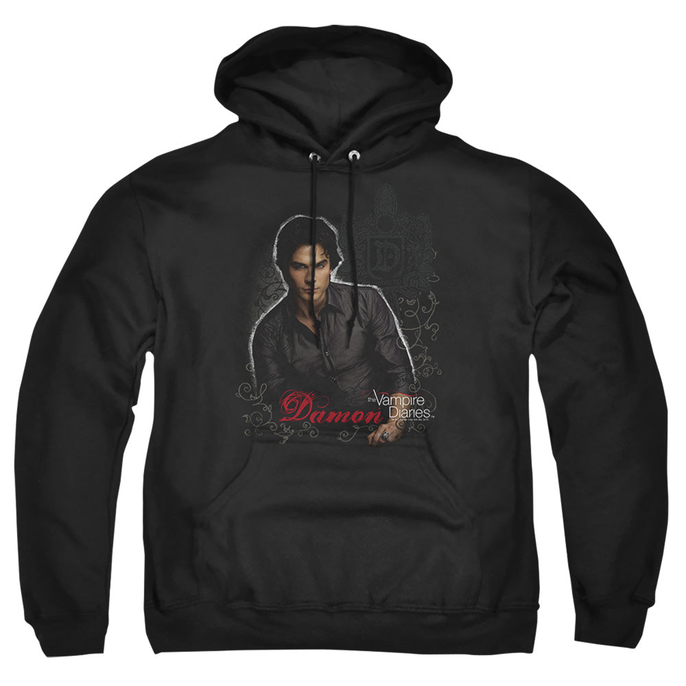 Vampire Diaries - Damon - Adult Pull-over Hoodie - Black