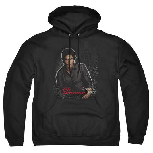 Vampire Diaries - Damon - Adult Pull-over Hoodie - Black
