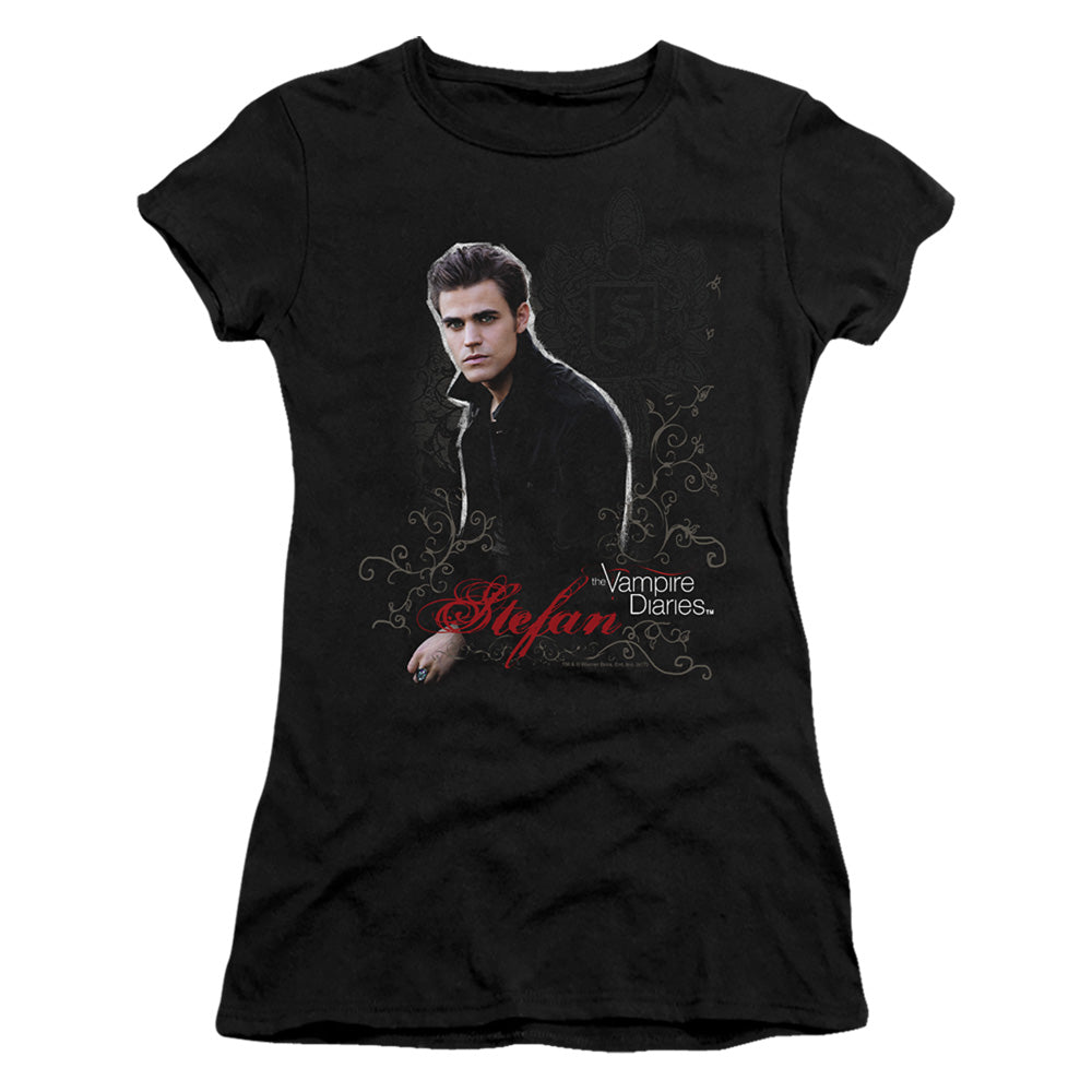 Vampire Diarieshort Sleevetefan - S - S Junior Sheer - Black T-shirt
