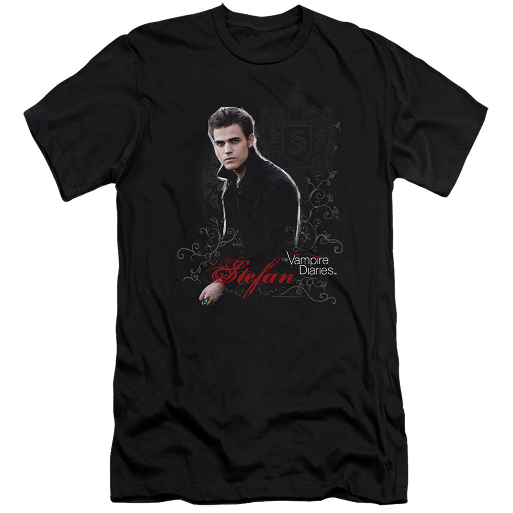 Vampire Diarieshort Sleevetefan-premuim Canvas Adult Slim Fit 30 - 1 - Black T-shirt