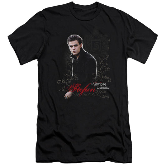 Vampire Diarieshort Sleevetefan-premuim Canvas Adult Slim Fit 30 - 1 - Black T-shirt