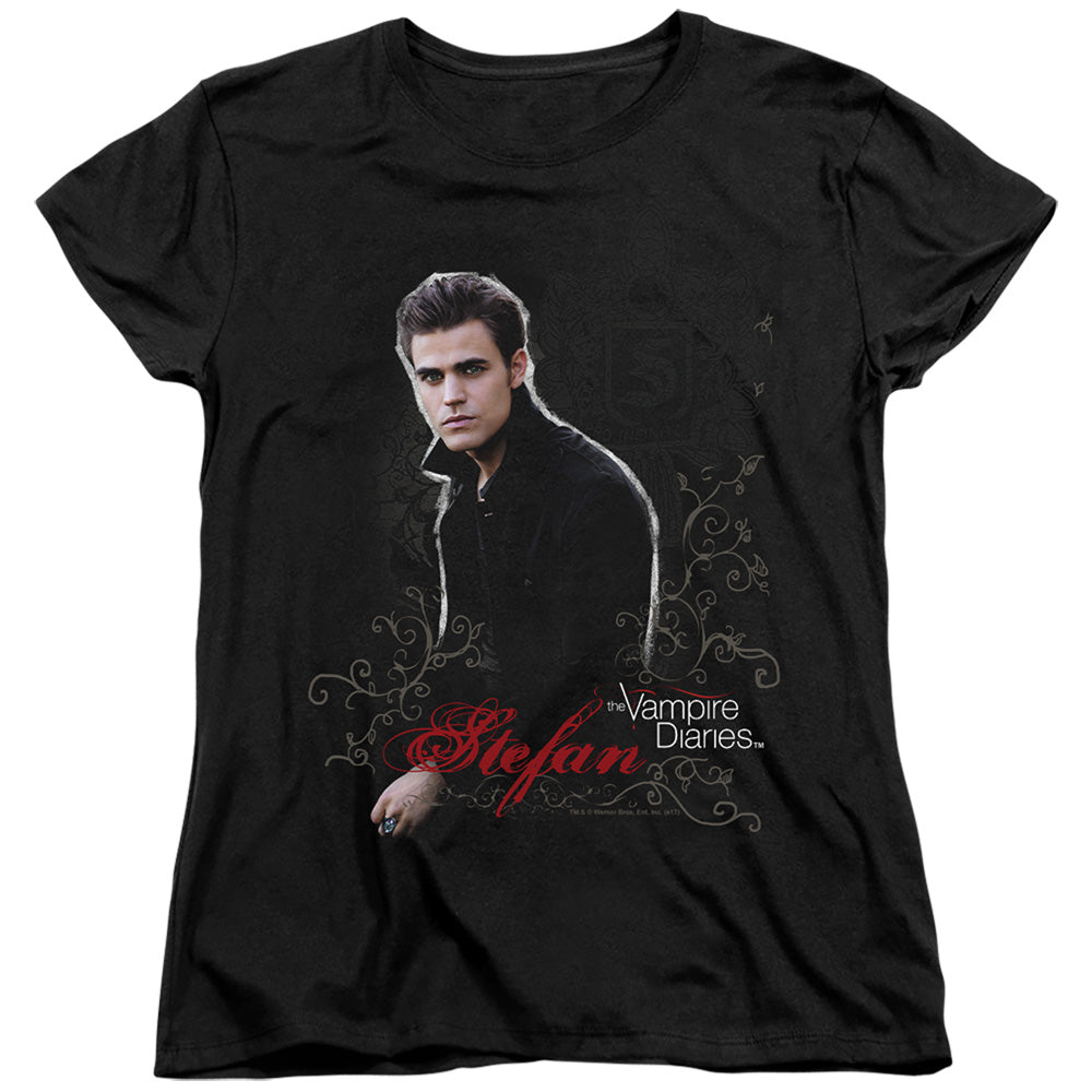Vampire Diarieshort Sleevetefan - S - S Womens Tee - Black T-shirt