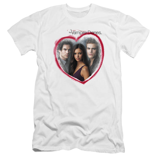 Vampire Diaries - Girls Choice-premuim Canvas Adult Slim Fit 30/1 - White