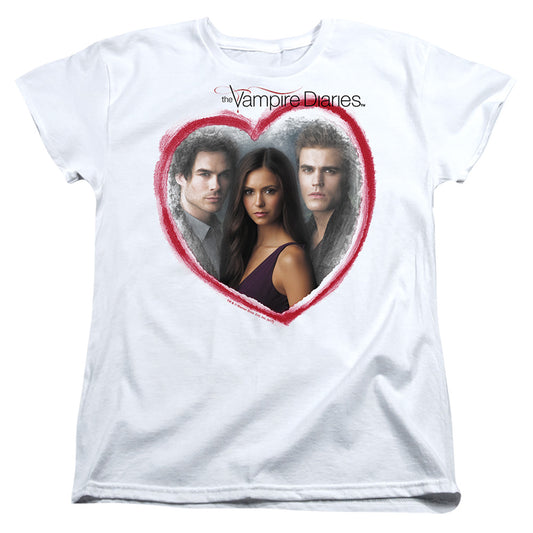 Vampire Diaries - Girls Choice - Short Sleeve Womens Tee - White T-shirt
