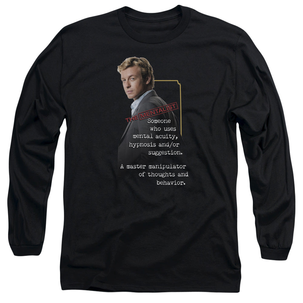 Mentalist - Definition - Long Sleeve Adult 18/1 - Black T-shirt