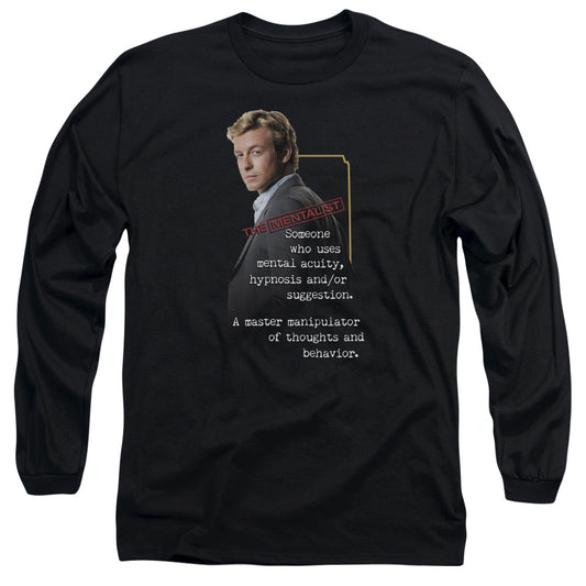 Mentalist - Definition - Long Sleeve Adult 18/1 - Black T-shirt