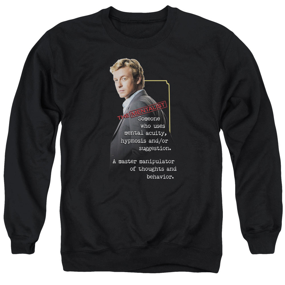 Mentalist - Definition - Adult Crewneck Sweatshirt - Black