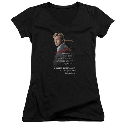 Mentalist - Definition - Junior V-neck - Black