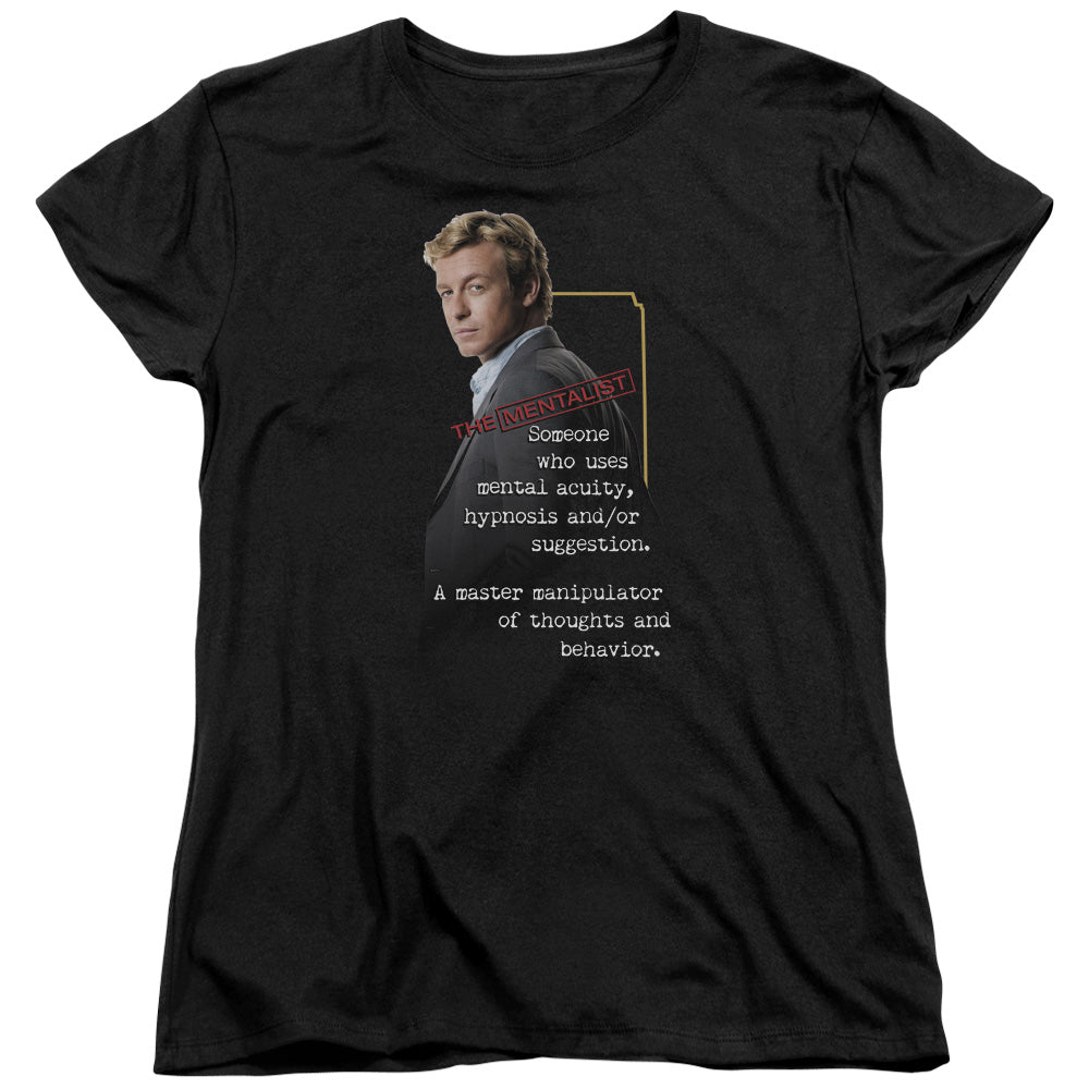 Mentalist - Definition - Short Sleeve Women"s Tee - Black T-shirt