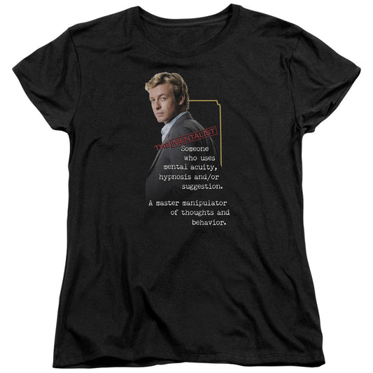 Mentalist - Definition - Short Sleeve Women"s Tee - Black T-shirt