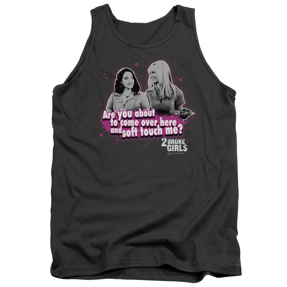 2 Broke Girlshort Sleeveoft Touch - Adult Tank - Charcoal T-shirt