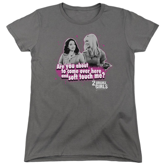 2 Broke Girlshort Sleeveoft Touch-s - S Womens Tee - Charcoal T-shirt