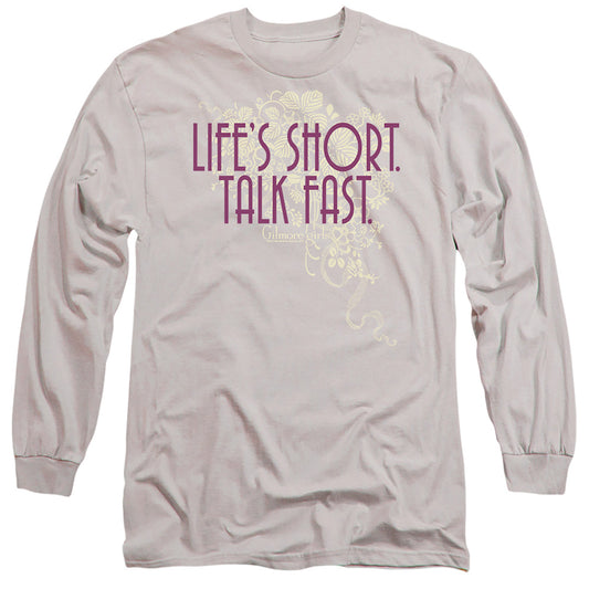 Gilmore Girls - Lifes Short - Long Sleeve Adult 18/1 - Silver T-shirt